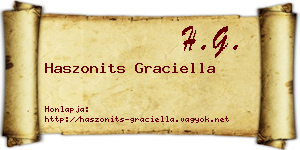 Haszonits Graciella névjegykártya